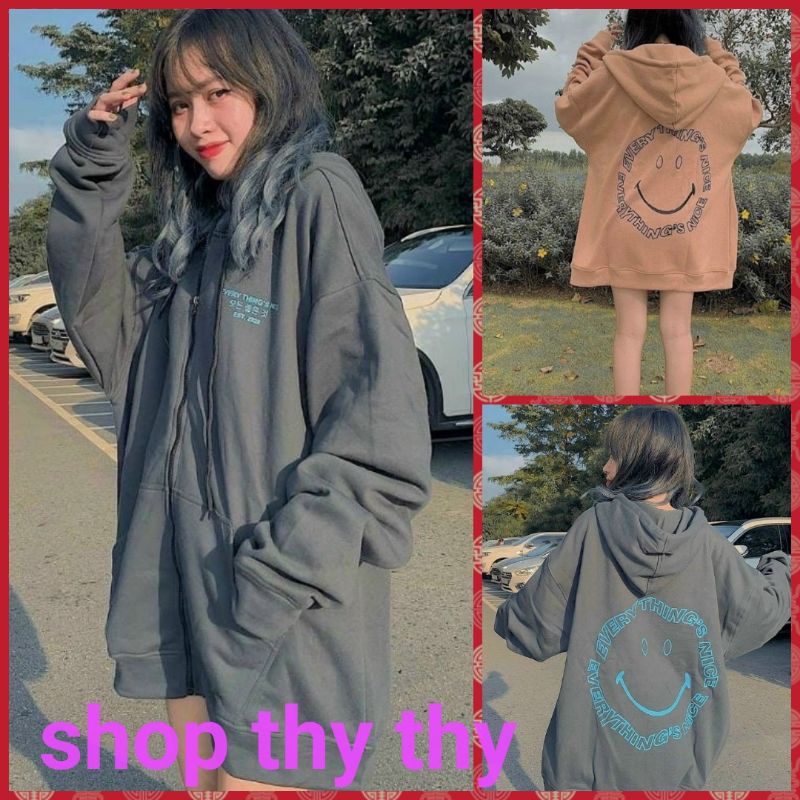 (Giảm mạnh)Áo khoác hoodie nỉ lót bông cao cấp có mũ form rộng nhiều mẫu, mẫu áo khoác nữ có zip nón thời trang thu đông