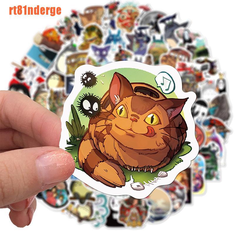 Set 100 Miếng Dán Trang Trí Laptop Hình Vô Diện Hoạt Hình Đáng Yêu