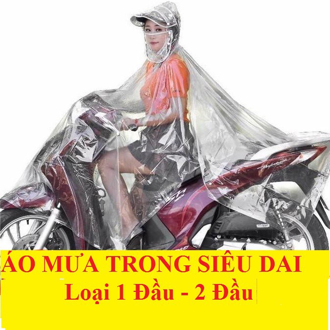 Áo Mưa phản quang 1,2 Đầu(Mũ) Vải Dù Loại 1 chống rách có kính che mặt cao cấp