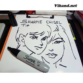 Bút lông ngòi dẹp đánh dấu lên mọi bề mặt Sharpie Chisel Tip