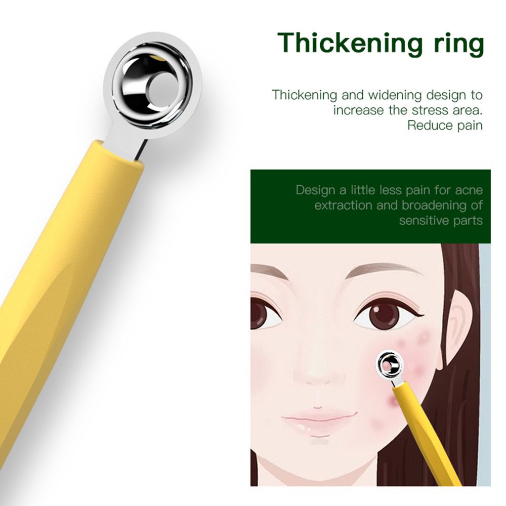 [Hàng mới về] Set dụng cụ nặn mụn hai đầu bằng thép không gỉ nhiều màu sắc tùy chọn