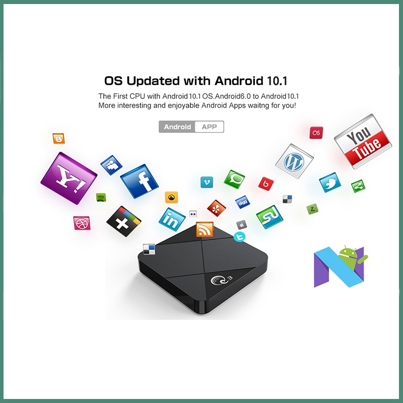 TV Box A95X Q3 Android 10.1 2GB 16GB lõi tứ Cortex-A53 2.4G WiFi 4K HD Android Tivi Box