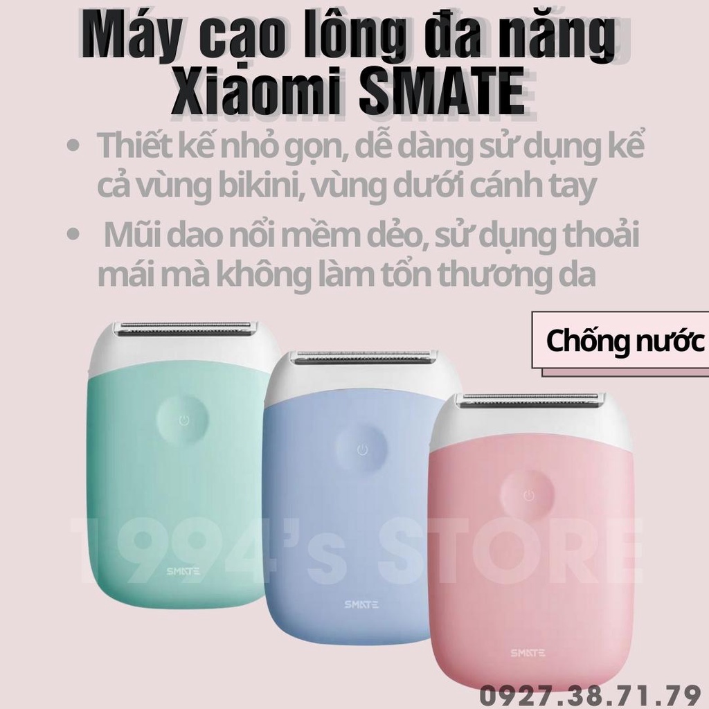 (CÓ SẴN) Máy cạo lông đa năng Xiaomi SMATE - Cạo lông cơ thể, cạo râu, lông chó mèo ... Nhỏ gọn có thể sạc