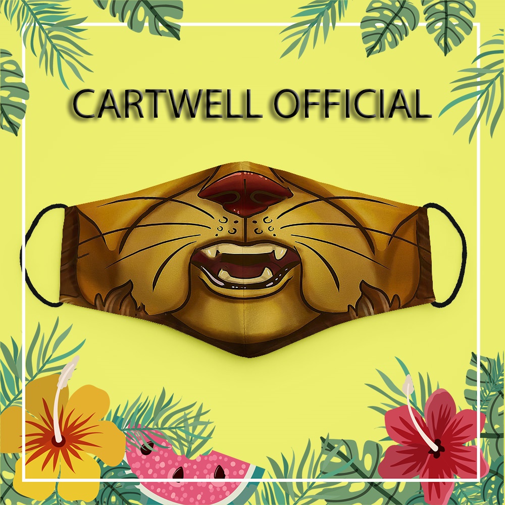 Khẩu trang hoạt hình đáng yêu vui nhộn cute thú cưng dễ thương Hình Vẽ DRAWN CARTWELL có thể giặt và tái sử dụng dành ch