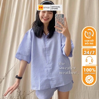 Set đồ nữ FM Style thiết kế sọc caro, chất liệu Cotton cao cấp, chuẩn form - hiện đại - thoải mái 21061737