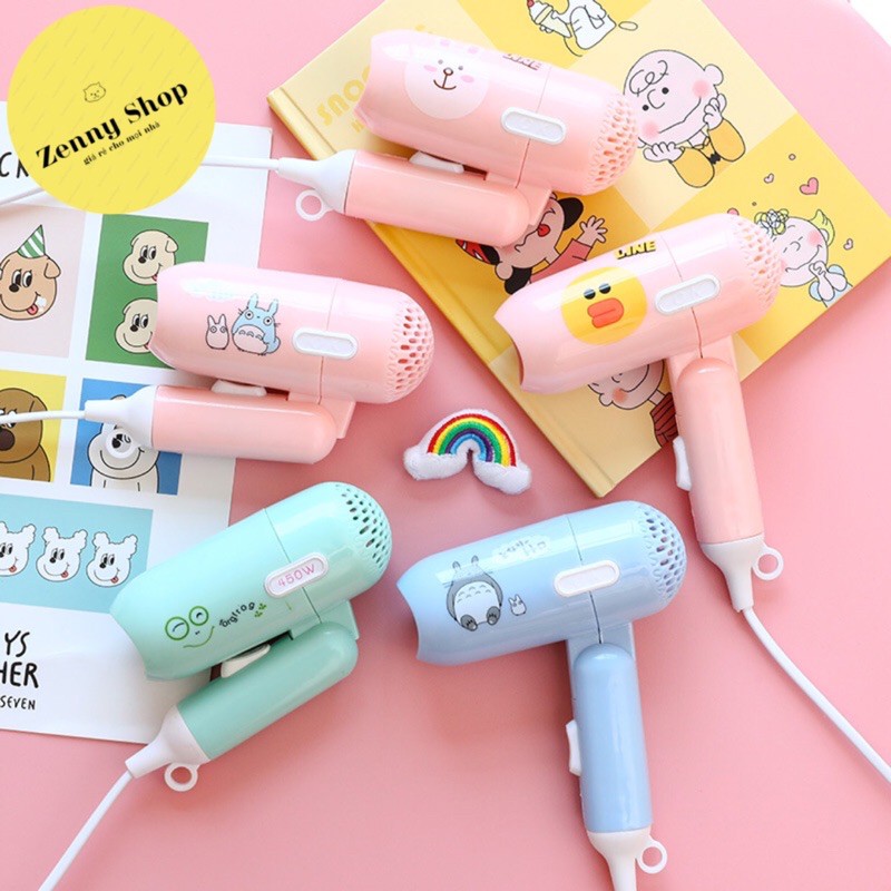 Máy sấy tóc mini du lịch gấp gọn giá rẻ hình cute tiện lợi zennyshop - Z11