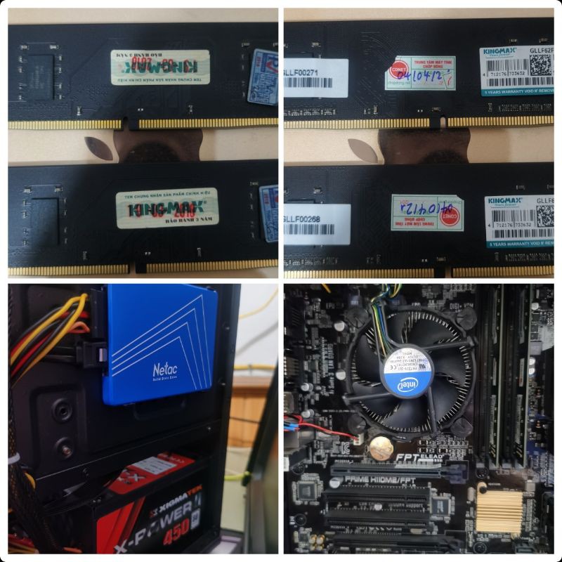 BỘ CASE I3 7100 RAM 8GB SSD 160GB HDD 500GB