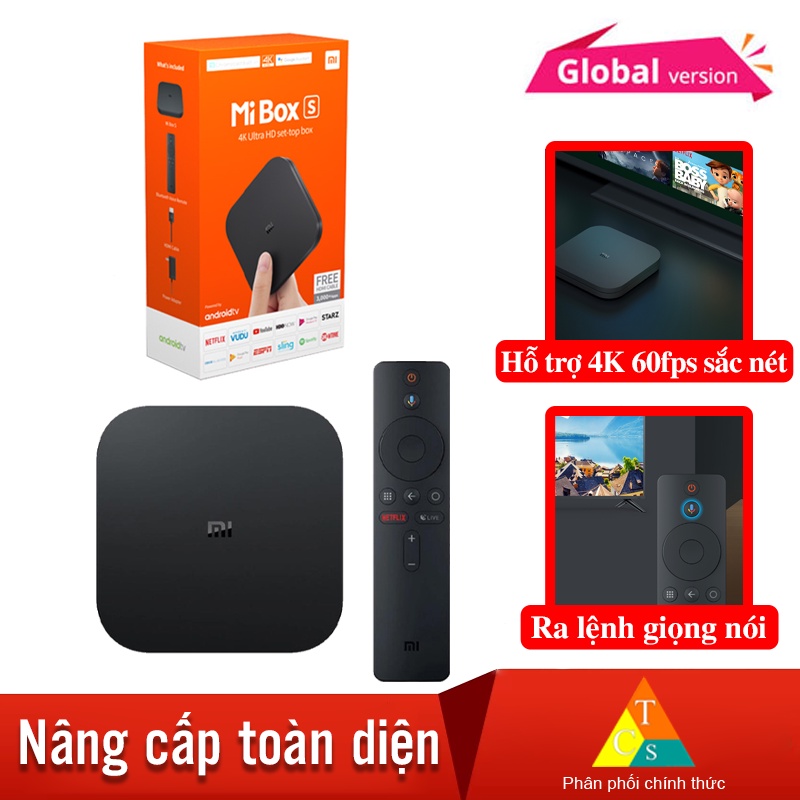 
                        Android Tivi Box Xiaomi Mibox S 4K (Android 8.1) Tiếng Việt
                    