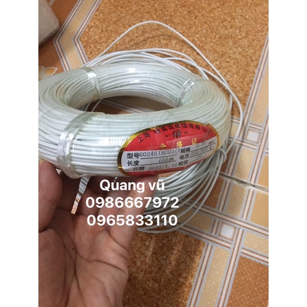 dây điện chịu nhiệt ,chống cháy bọc amiang 1x0,3mm giá bán /1m