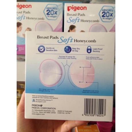 Miếng Lót Thấm Sữa Pigeon, Thấm Lót Sữa 3D Siêu Mềm ( Hộp 30 Miếng )