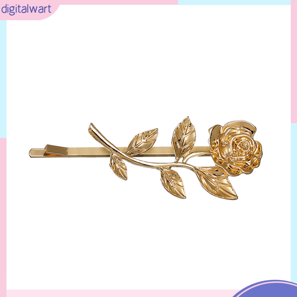 Set 2 Kẹp Tóc Hình Hoa Hồng Và Chữ Thời Trang Cho Nữ