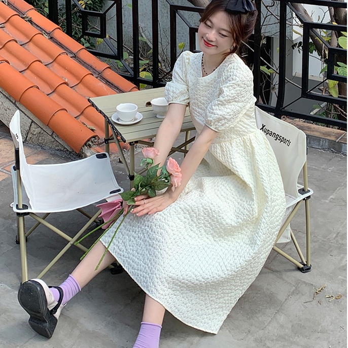 Đầm midi SUXI dáng ôm đơn giản phong cách Hàn Quốc thời trang mùa hè xinh xắn cho nữ