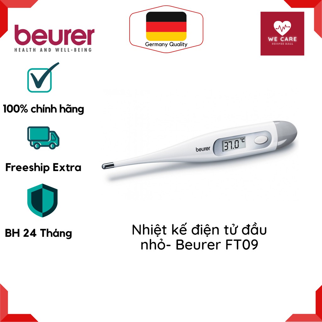 ⚡️CHÍNH HÃNG⚡️ NHIỆT KẾ ĐIỆN TỬ BEURER FT09 - Nhiệt Kế Điện Tử  Nhỏ Đầu Cứng Đo Chính Xác Trong 10s