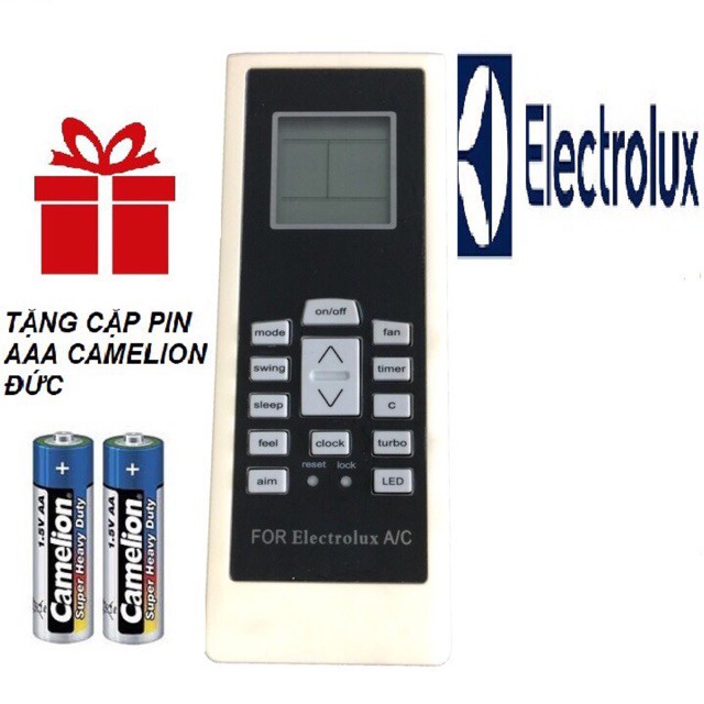 Remote Khiển remote máy lạnh điều hoà ELECTROLUX ( đen - tặng pin )