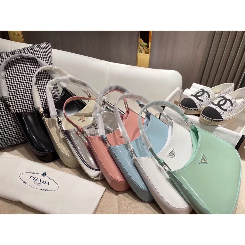 Túi xách nữ đẹp prada kẹp nách fullbox túi vải nút bấm đủ màu- túi cao cấp