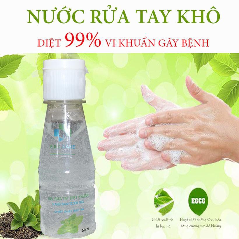 Gel rửa tay diệt khuẩn chiết xuất bạc hà 50ml | Shopee Việt Nam