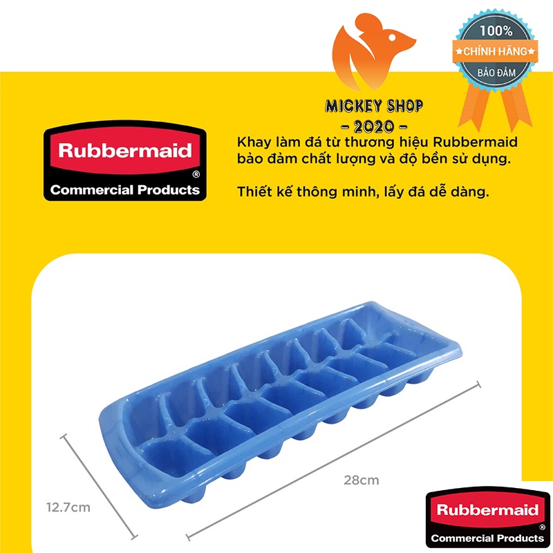 KHAY LÀM ĐÁ CAO CẤP RUBBERMAID  - SKU: FG288200CLR