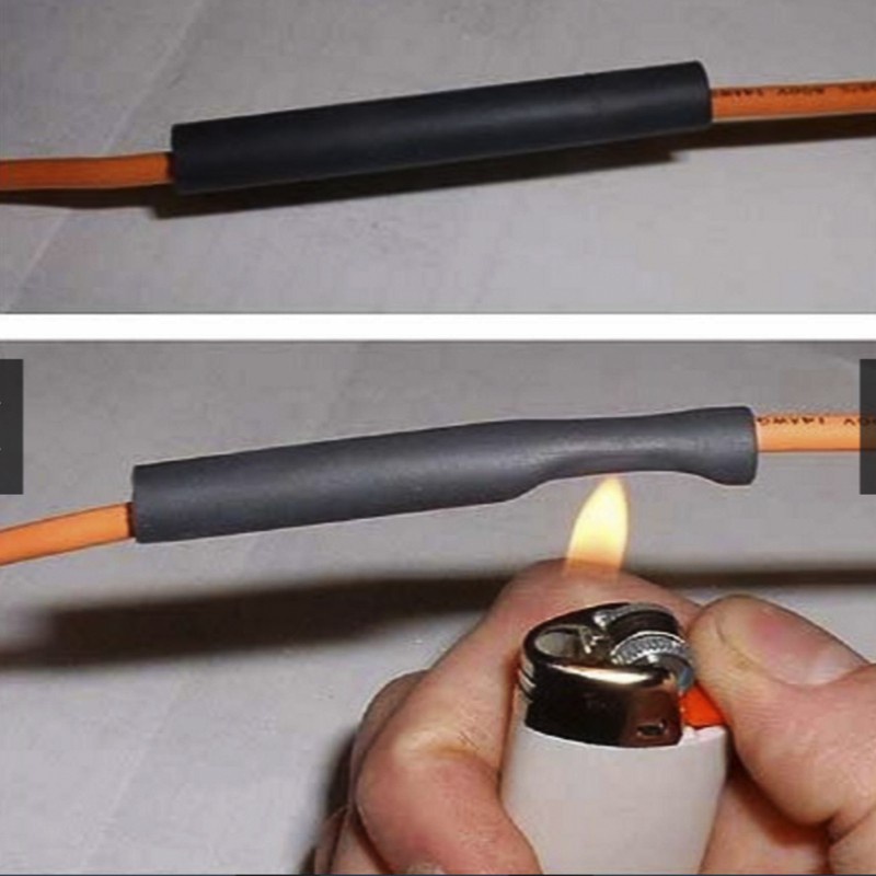 Ống gen co nhiệt chống cháy, tiêu chuẩn ROSH, Made in Taiwan, Điện áp 600V, Màu đen
