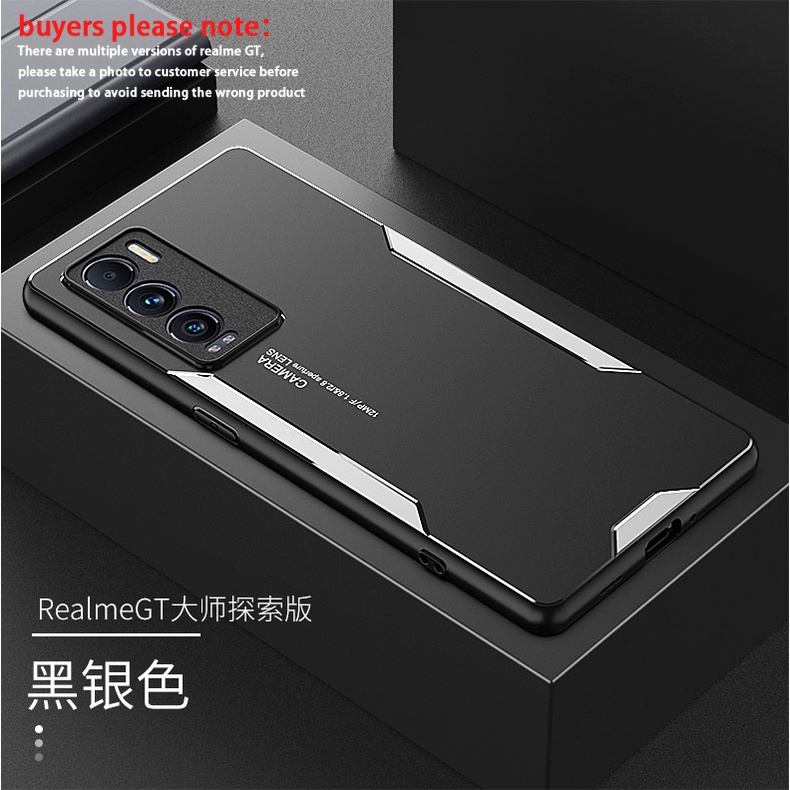 Ốp điện thoại nhôm kim loại nhám sang trọng bảo vệ điện thoại chống va đập cho Realme GT GT Neo GT Master Explore