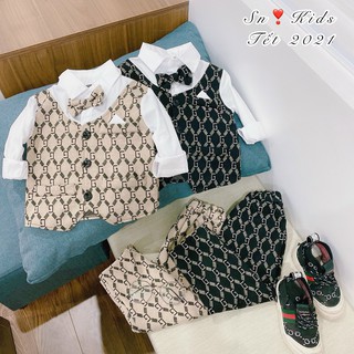 Set vest umi dạ cho bé trai