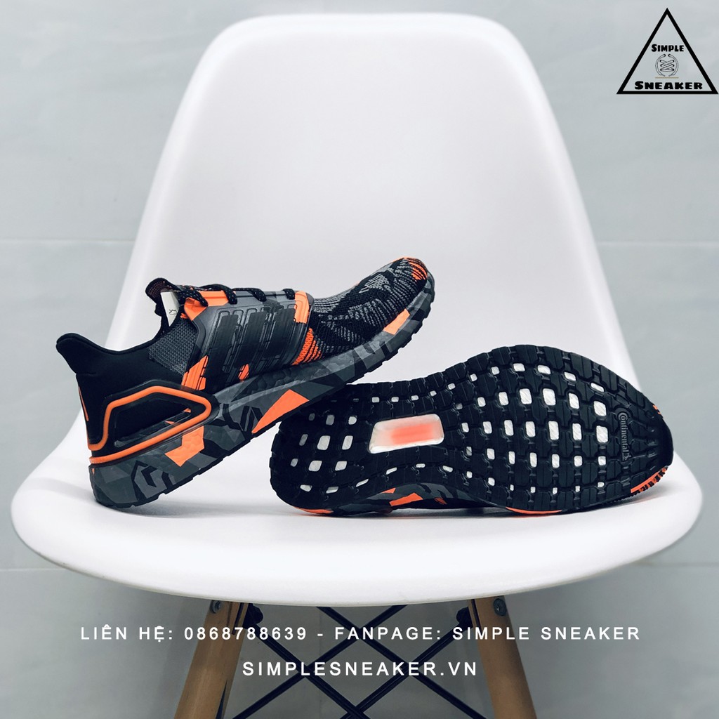 Giày Adidas 🔴FREESHIP🔴 Adidas Ultraboost 20 Black Signal Orange Chính Hãng - Giày Chạy Bộ Tốt Nhất Thế Giới [FV8330]