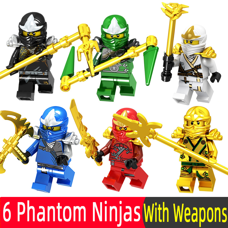 7 cái Ninjago Minifigures Lloyd Jay Zane Kai Cole Nya Harumi Tương thích Lego Ninja Movie Building Blocks Đồ chơi cho trẻ em