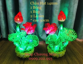 Hoa Sen Hạt Cườm Đèn LED Đủ Size