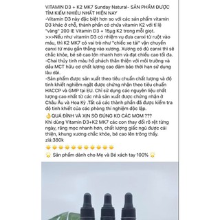 VITAMIN D3 + K2 MK7 hàng đủ bill