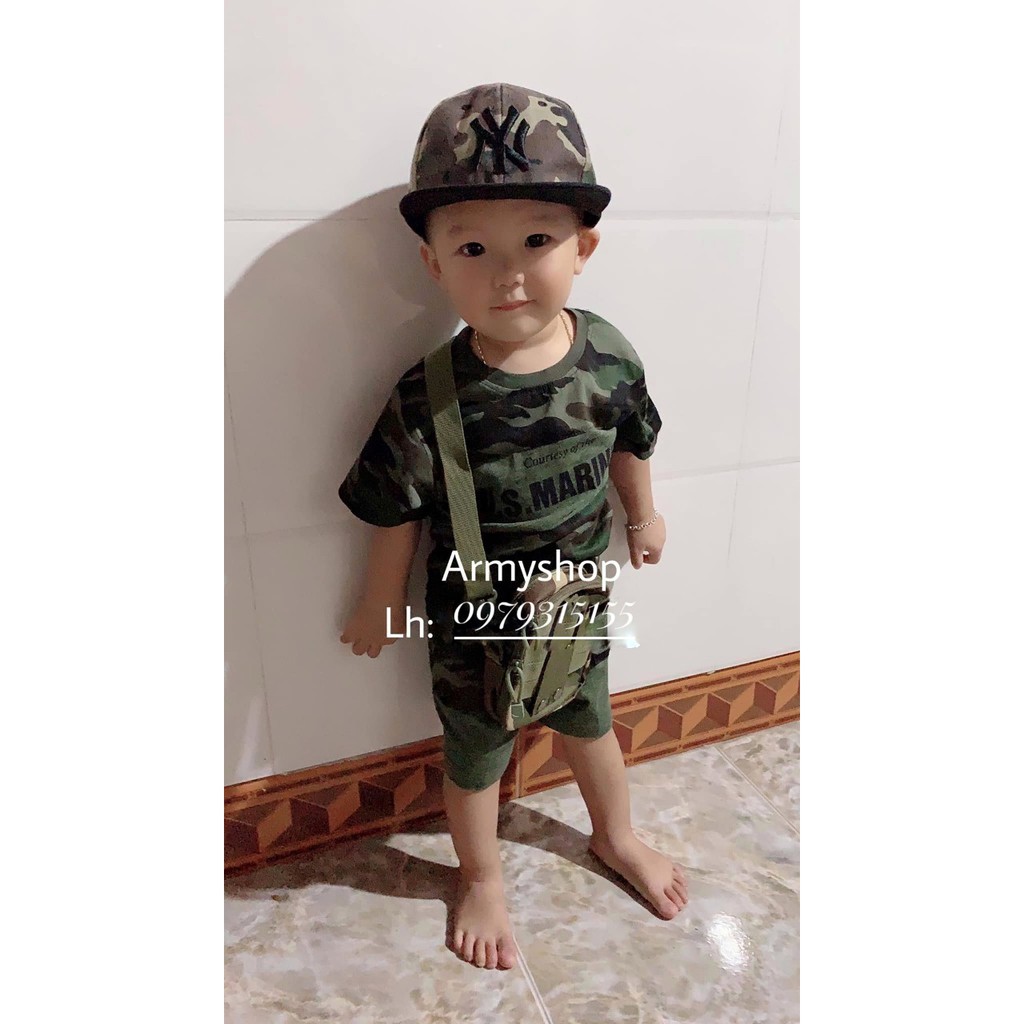 Bộ quần áo trẻ em phông rằn ri