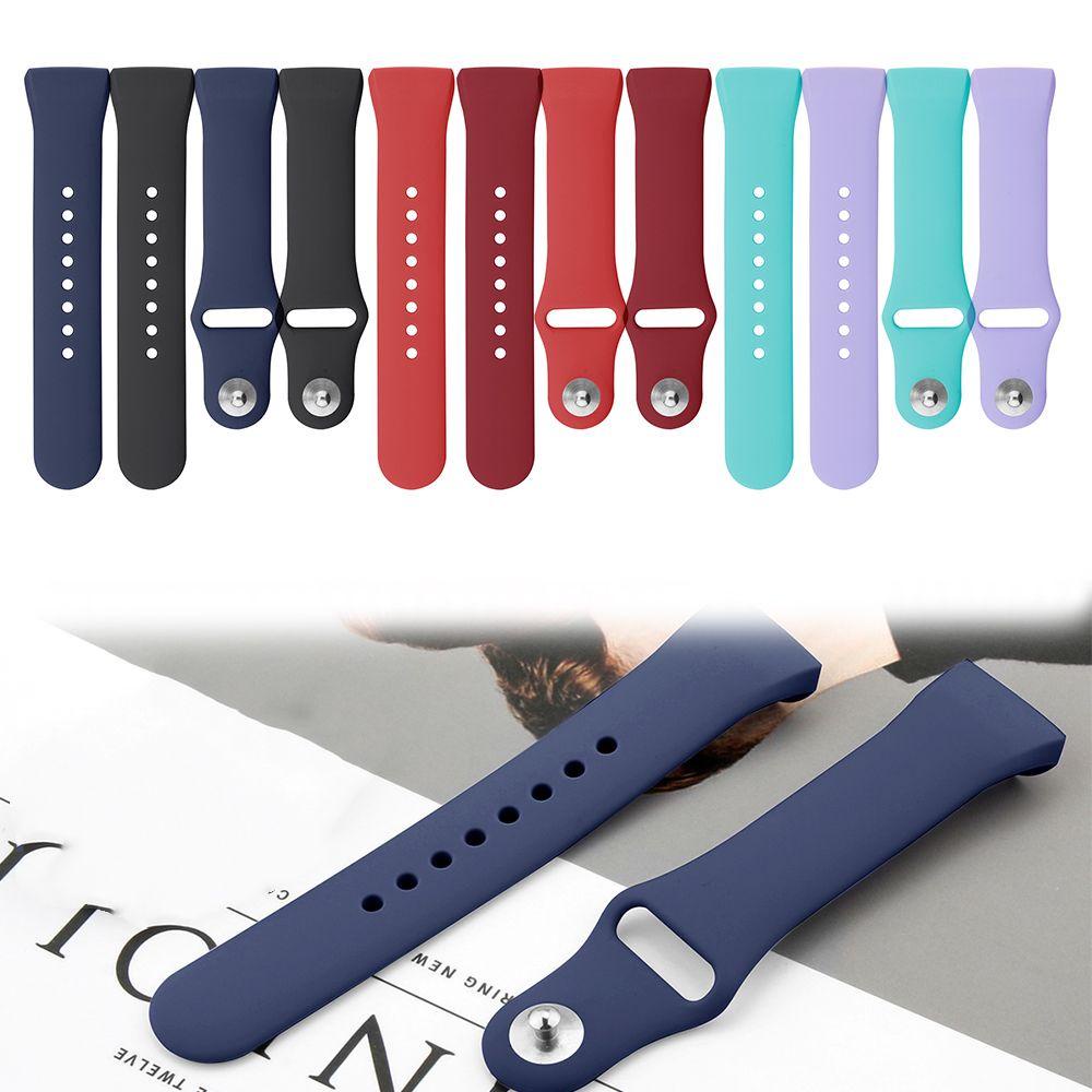 BTLIMER Dây Đeo Thay Thế Chất Liệu Silicon Màu Trơn Cho Fitbit Charge 3