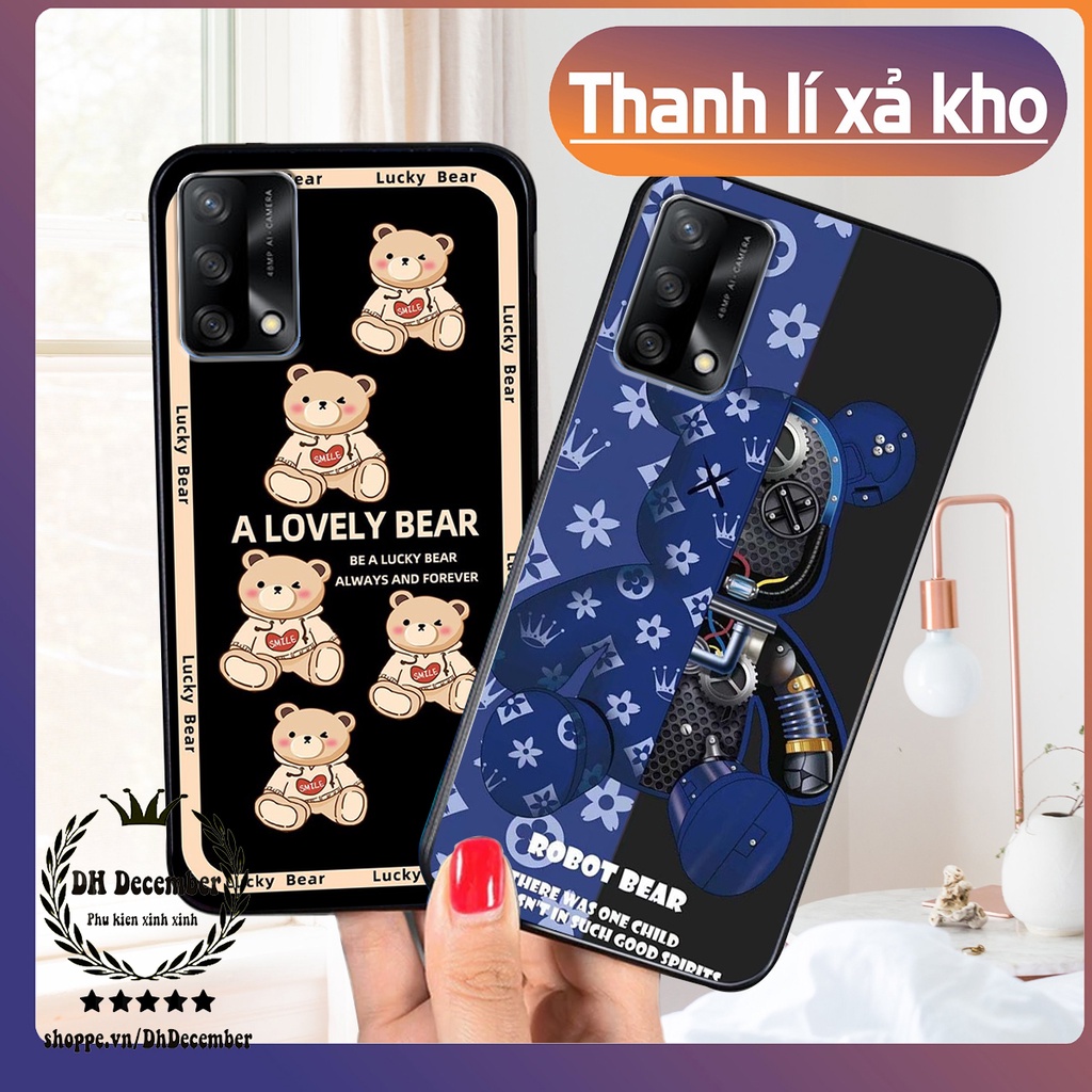 Ốp lưng Oppo A74 / A95 in hình 3D lucky, gấu Beer xinh xắn - KHÔNG NÊN BỎ LỠ