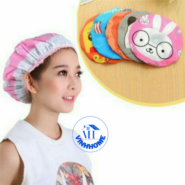 Mũ trùm tóc hình hoạt hình có thun