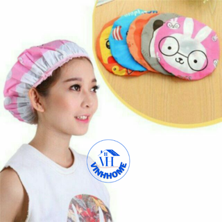 Combo 3 Mũ trùm tóc hình hoạt hình có thun