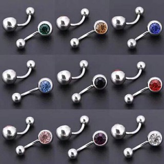 khuyên xỏ rốn cơ bản/ khuyên rốn đá nhiều màu