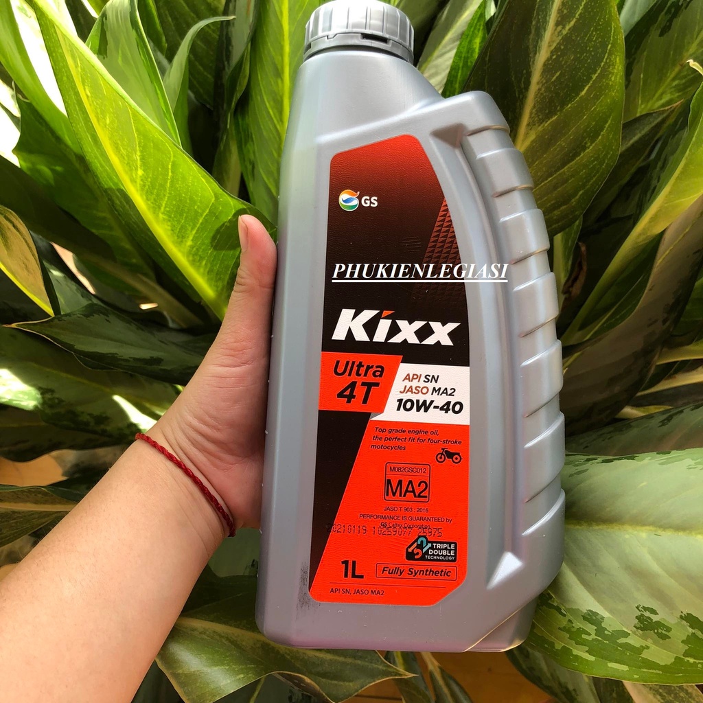 (Thùng 12 chai) Nhớt Kixx 10W40 Fully Synthentic xe số tổng hợp toàn phần nhập khẩu Hàn Quốc