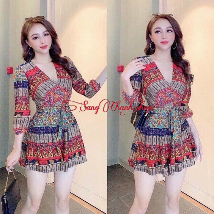 Jumtsuit Thổ Cẩm Tay Lở| Sét Sang Chảnh Phong Cách