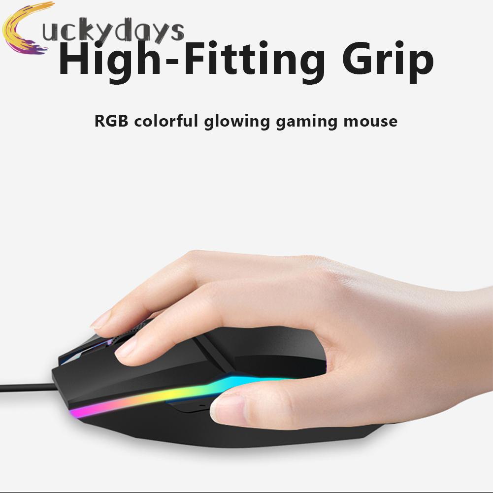 LUCKYDAYS ZERODATE G1 RGB Wired Gaming Mouse Optical Mice for Laptop Desktop Computer