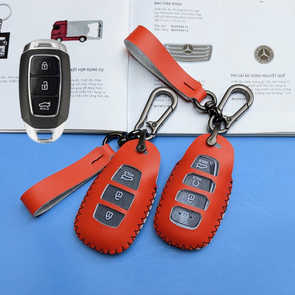 Bao Da Chìa Khóa Hyundai  Accent,Hyundai Santafe,Hyundai Kona (HCM Móc D)