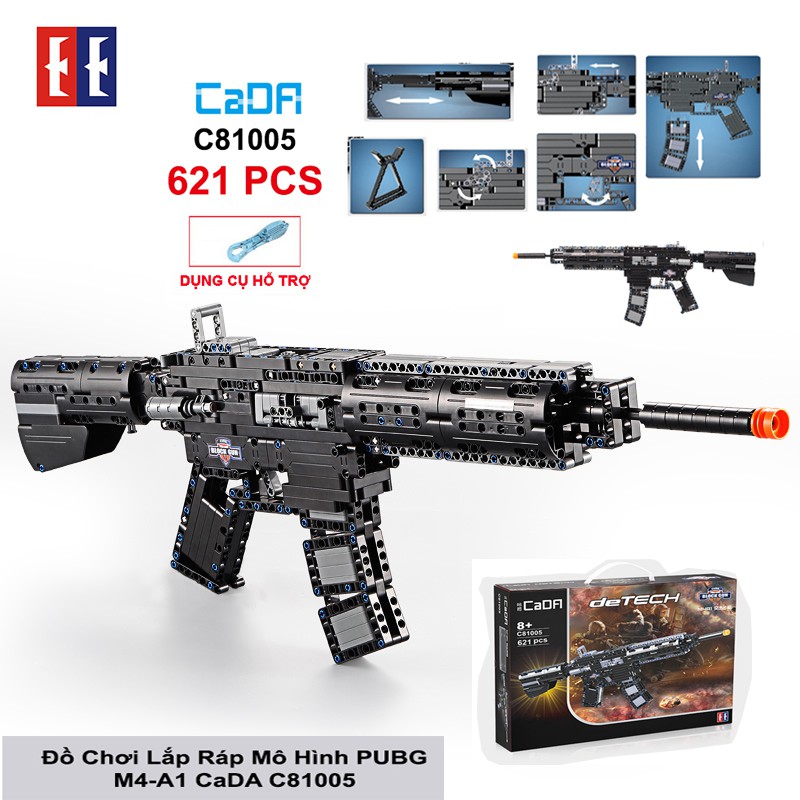 Đồ Chơi Lắp Ghép Lego, Lắp Ráp Mô Hình M4A1 PUBG CaDA Model C81005 với 621 PCS