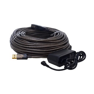 Cáp nối dài USB 25m Dtech DT-5042 chuẩn 2.0 chống nhiễu dùng nguồn ngoài hỗ trợ