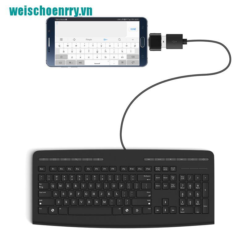 Weis♪Set 2 Đầu Chuyển Đổi USB Type C Đực Sang USB 2.0 Cái OTG