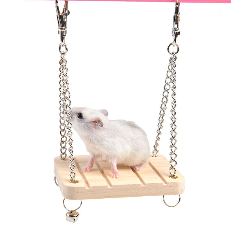 Đồ Chơi Treo Bằng Gỗ Có Chuông Nhỏ Cho Hamster