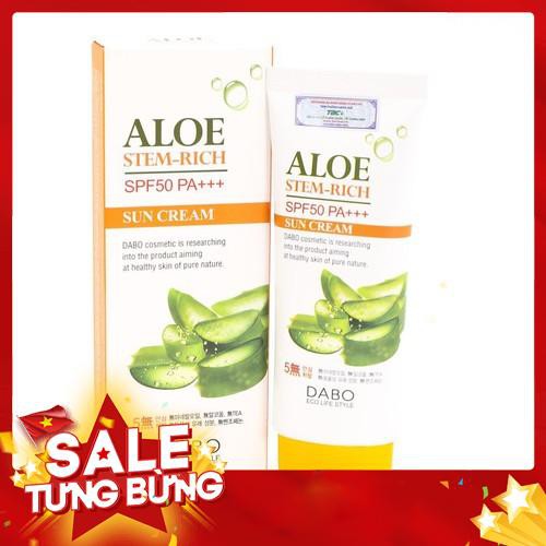 [Cửa hàng chính hãng]  Kem chống nắng dưỡng da Lô Hội Dabo Aloe Stem Rich 70ml 