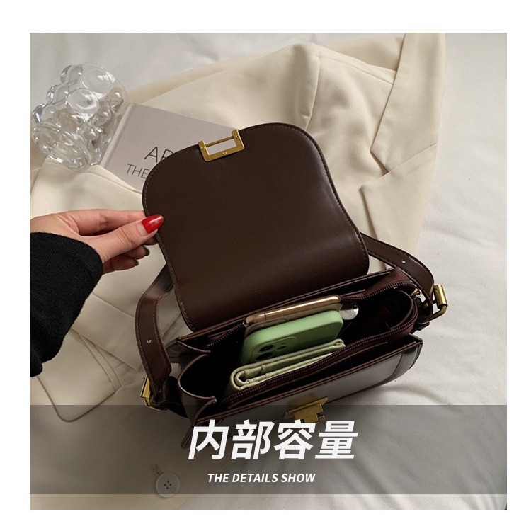 Túi Xách Nữ Đeo Chéo Hình Bầu Dục Có Hai Quai Túi Đẹp Nách Da PU Màu Đen Màu Nâu Kiểu Dáng Đơn Giản Phong Cách Hàn Quốc