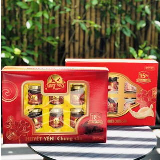 Combo 2 hộp quà tặng Huyết yến 18% & tổ yến 15% chưng sẵn cao cấp Nest Pro Plus (12 hũ 70ml)