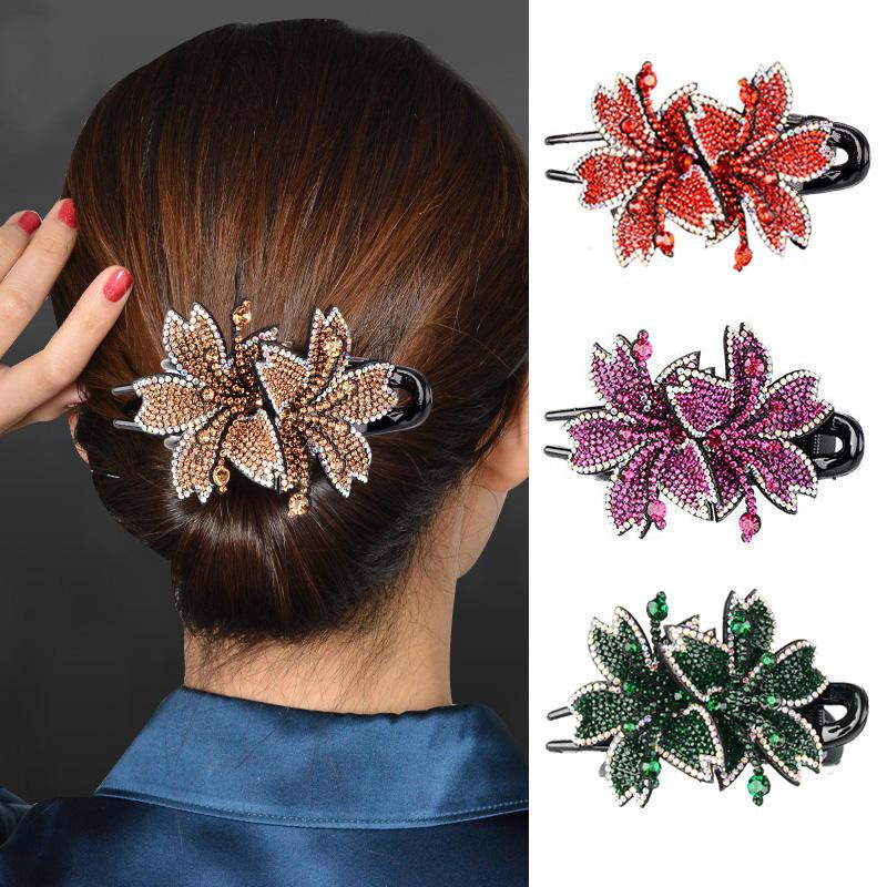 Kẹp Tóc Hình Chú Vịt Đính Đá Nhiều Màu Sắc Thời Trang Dành Cho Nữ
