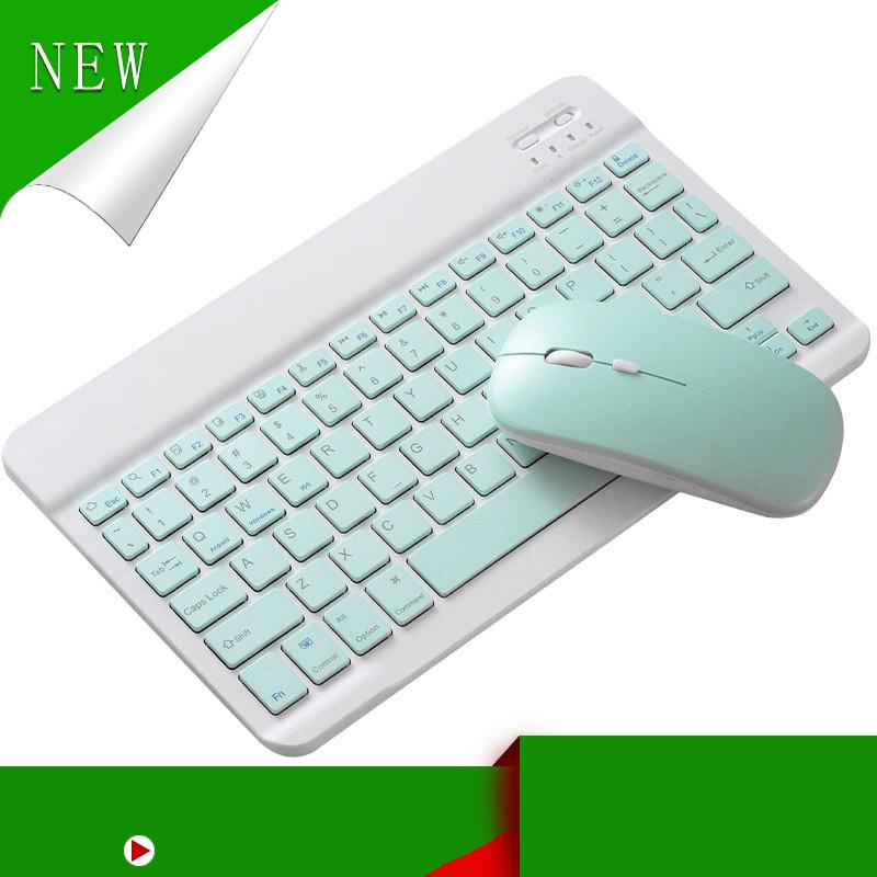 (Hàng Mới Về) Bộ Bàn Phím Và Chuột Bluetooth Không Dây Aivk Chất Lượng Cao Cho Máy Tính Bảng / Ipad (Có Bán Lẻ)