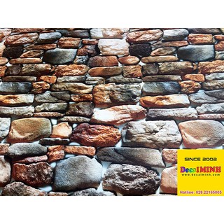 2m Decal Dán Tường Chống Nước Đá Sỏi 3D  '\/' ( Vui lòng chọn số lượng tại mục dưới )