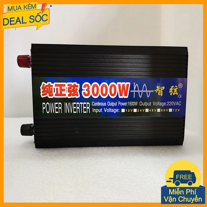 Bộ Kích Điện, Đổi Dòng 12V Lên 220V 3000W Sin Chuẩn