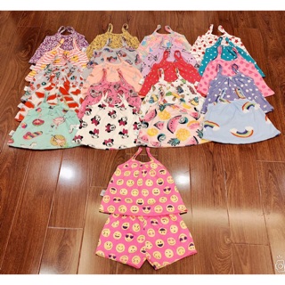 Set 4 bộ 2 dây chất cotton cho bé gái chọn 2 bộ-2 bộ giao ngẫu nhiên